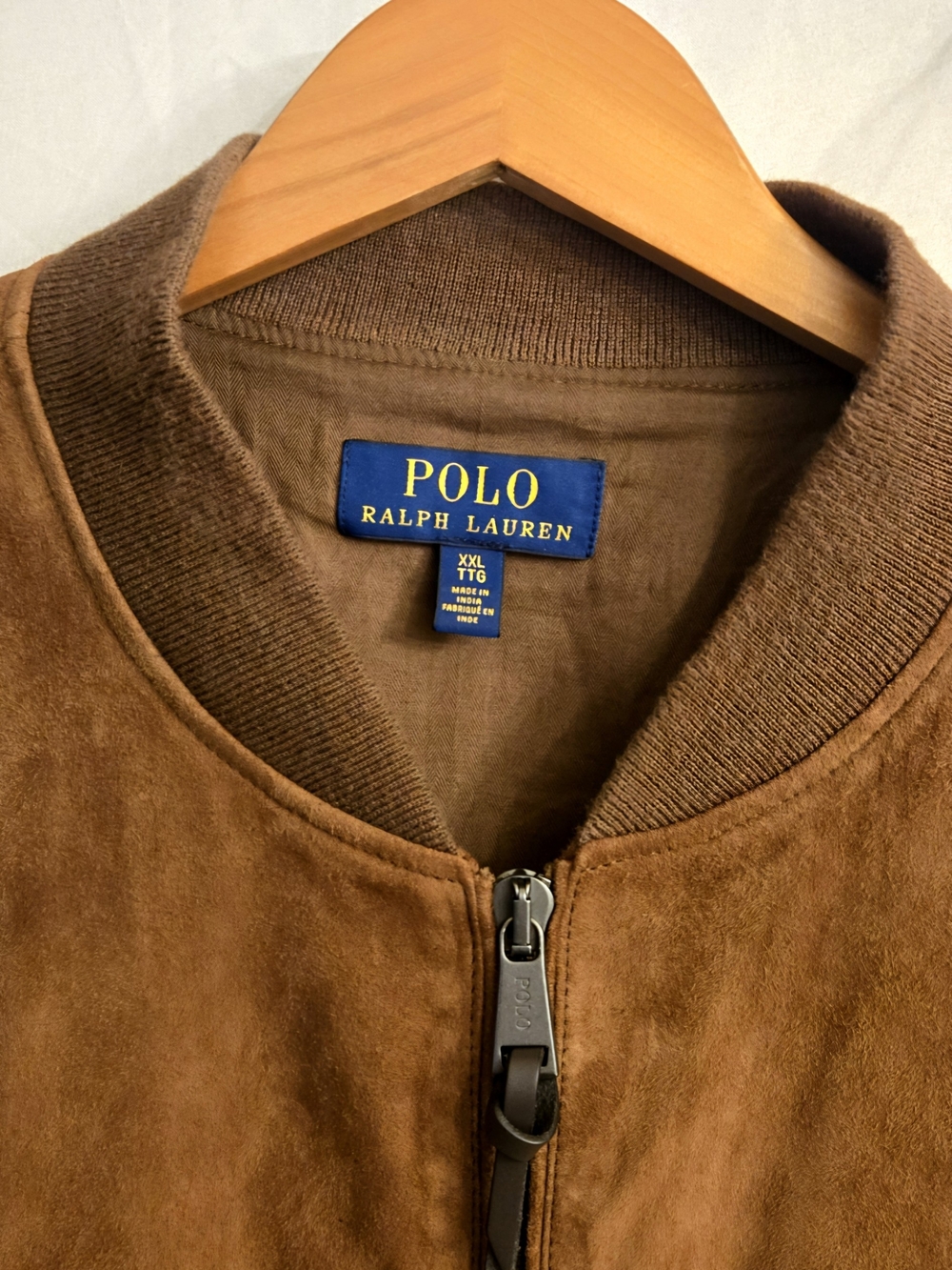 Polo by Ralph Lauren Brown Suede Bomber Jacket - Picture 2 of 3